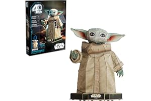 4D Build, Star Wars Grogu 3D Model Kit, Star Wars Collectibles & Desk Decor, Adult Puzzle, Building Toys, 103 Pieces, 3D Puzzles, Gift Ideas for Ages 12 & Up