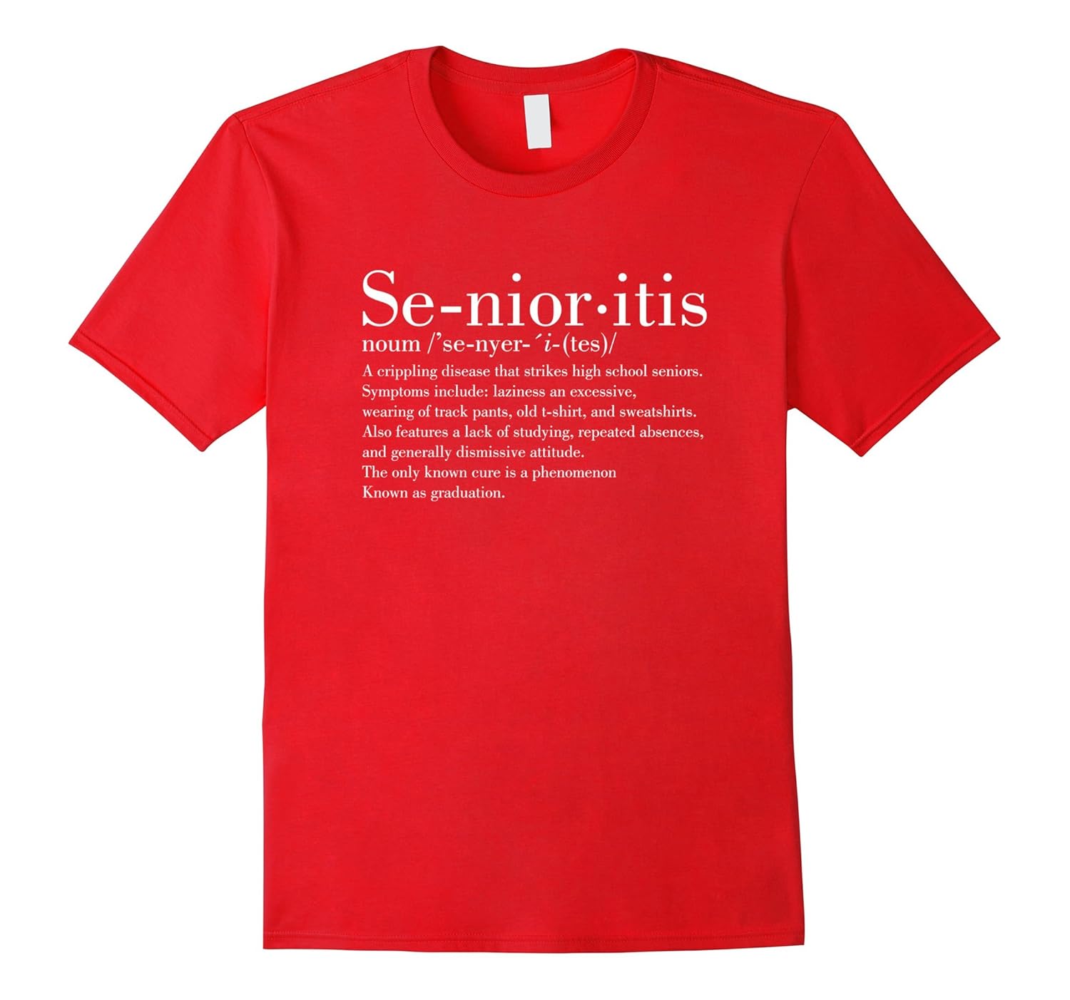 SENIORITIS Definition Senior High School Sen18or shirt-ANZ