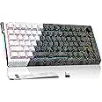 Womier 75% Percent Keyboard Wireless with Topographic Strap,QMK/VIA Creamy Mechanical Keyboard Gaming, RGB Custom Hot Swappable Key Board, PBT Keycaps for Windows & Mac - POM Linear Switch(Q75)