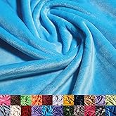 Ice Fabrics Solid Minky Fabric by The Yard - Soft, Smooth and Luxury 58/60" Extra Wide Aqua Minky Fabric for Blankets, Apparel, Baby Accessories, Throws, Pillows &amp; More - Aqua - 1 Yard