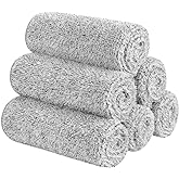 SINLAND Microfiber Face Cloths Highly Absorbent Washcloths Soft Feel Fingertip Towels Multi-Purpose Wash Cloths for Bathroom, Gym, Hotel, Spa and Kitchen, 12Inch x 12Inch