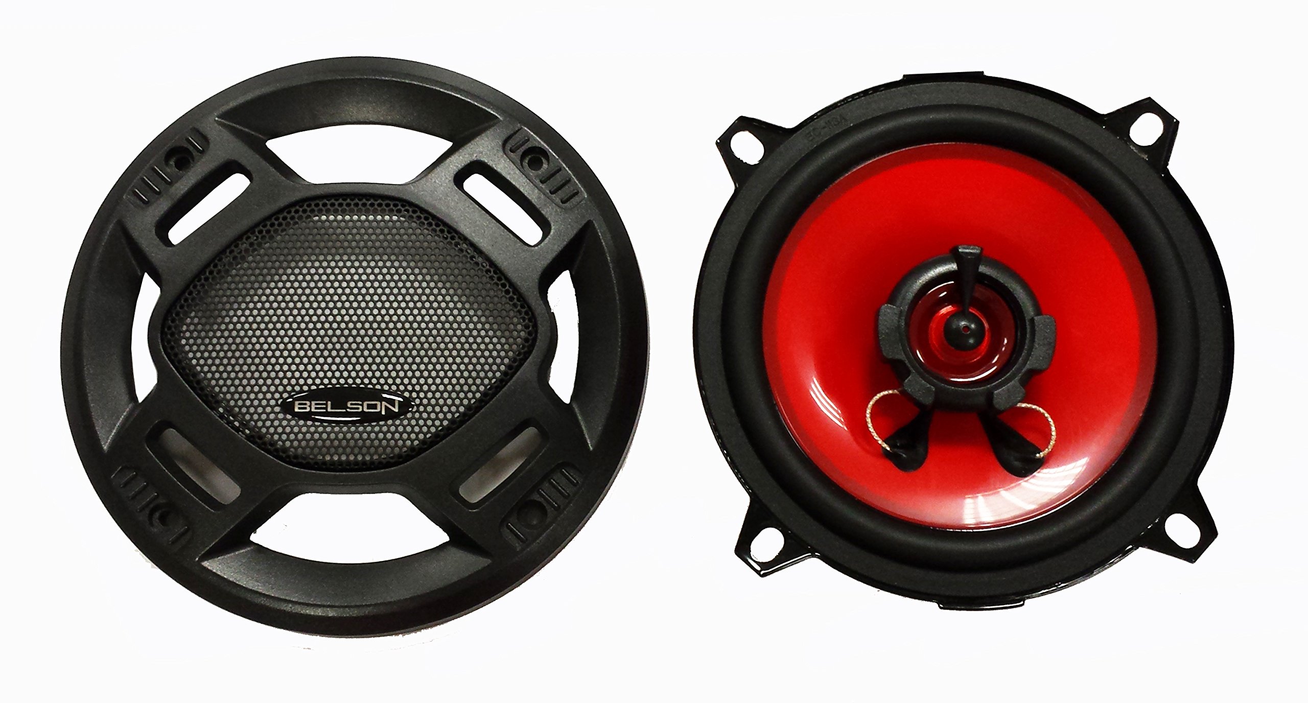 Belson BSS-525FB 5-Inch Coaxial Speaker Set, 2-Way 100W, Black