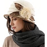 Women Vintage Felt Bucket Hat Winter Wool Dress Beret Hat