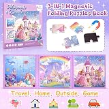Dikence 3 in 1 Magnetic Puzzle Book for Girls 3-7 Unicorn Princess Mermaid view 2