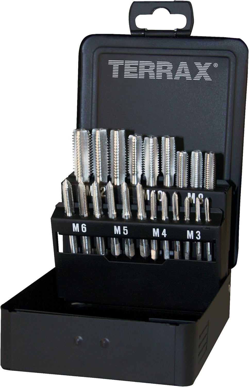 TERRAX A245006 - Juego de machos Mano M DIN 352 HSS rectificados 21 piezas, Multicoloured