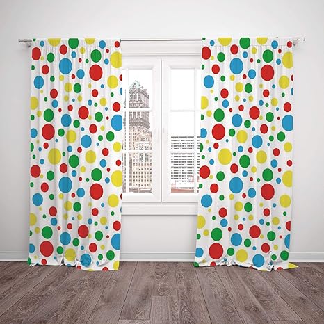 Thermal Insulated Blackout Window Curtain Colorful Multicolored