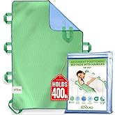 Absorbent Positioning Bed Pads for Elderly with 8 Handles 34"x52"- Washable Waterproof Incontinence Draw Sheets - Reusable Be