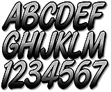 Stiffie Whipline Silver/Black 3" Alpha-Numeric