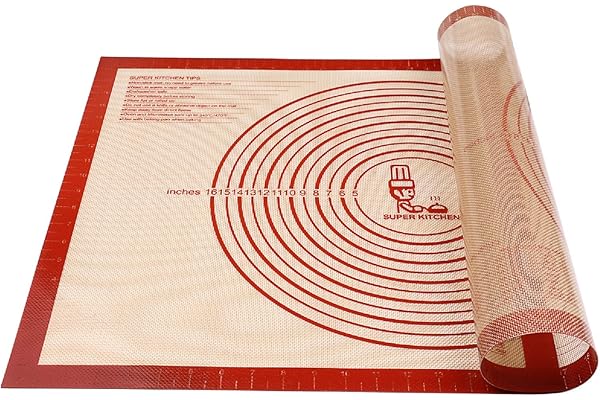 Non-Slip Silicone Pastry Mat Extra Large with Measurements 28''By 20'' for Baking Mat, Counter, Dough Rolling, Oven Liner,Fon