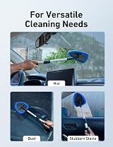 AstroAI Car Windscreen Cleaner with 4 Microfiber Pads Detachable Handle view 8