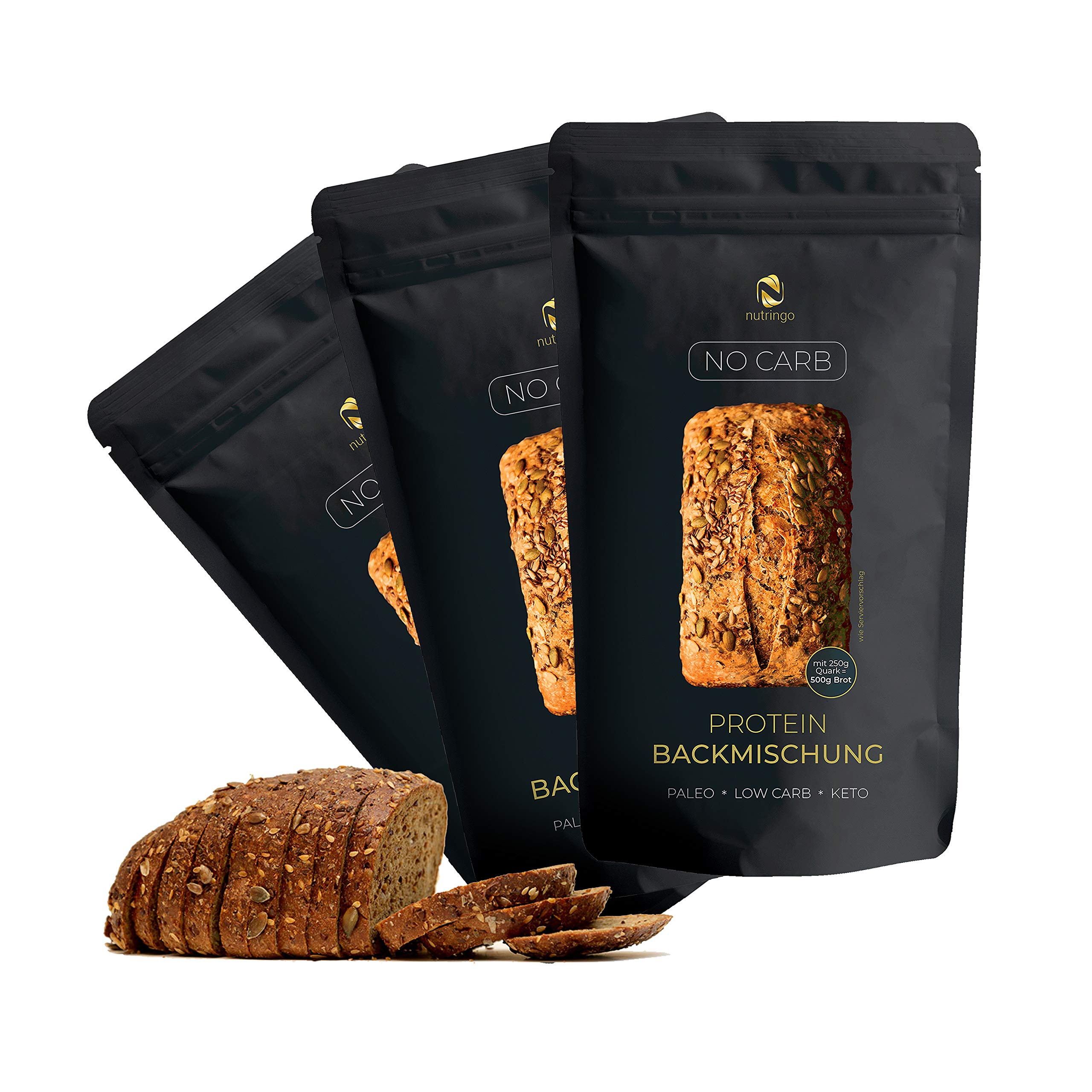 No Carb, High Protein Bread Baking Mix 3x200g with 20 Protein No