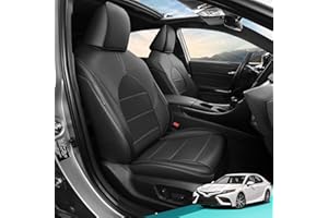 FEINEPRO for Toyota Camry Seat Covers LE SE SE Nightshade 2018 2019 2020 2021 2022 2023 2024, Custom Fit Car Seat Covers Full Set, Luxury Leather Waterproof Seat Covers for Cars, Black Not for Hybrid