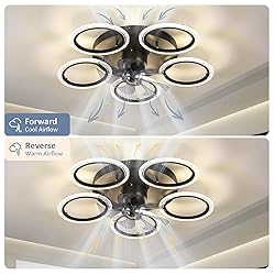 KINGTORO 30IN Flush Mount Ceiling Fans with Lights