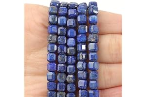Natural Faceted Lapis Lazuli Cube Stone Beads 5-5.5mm 60pcs/str Loose Square Semi Gemstone Stone Beads for Making Bracelets N