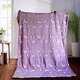 Athaelay Glow in The Dark Blanket for Kid Toddler Girls Gift for Birthday Festival Christamas Halloween Easter Present