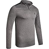 Spyder Mens Long Sleeve Shirt - Breathable Performance Brushed Fleece 1/4 Mens Quarter Zip Pullover Long Sleeve Shirt