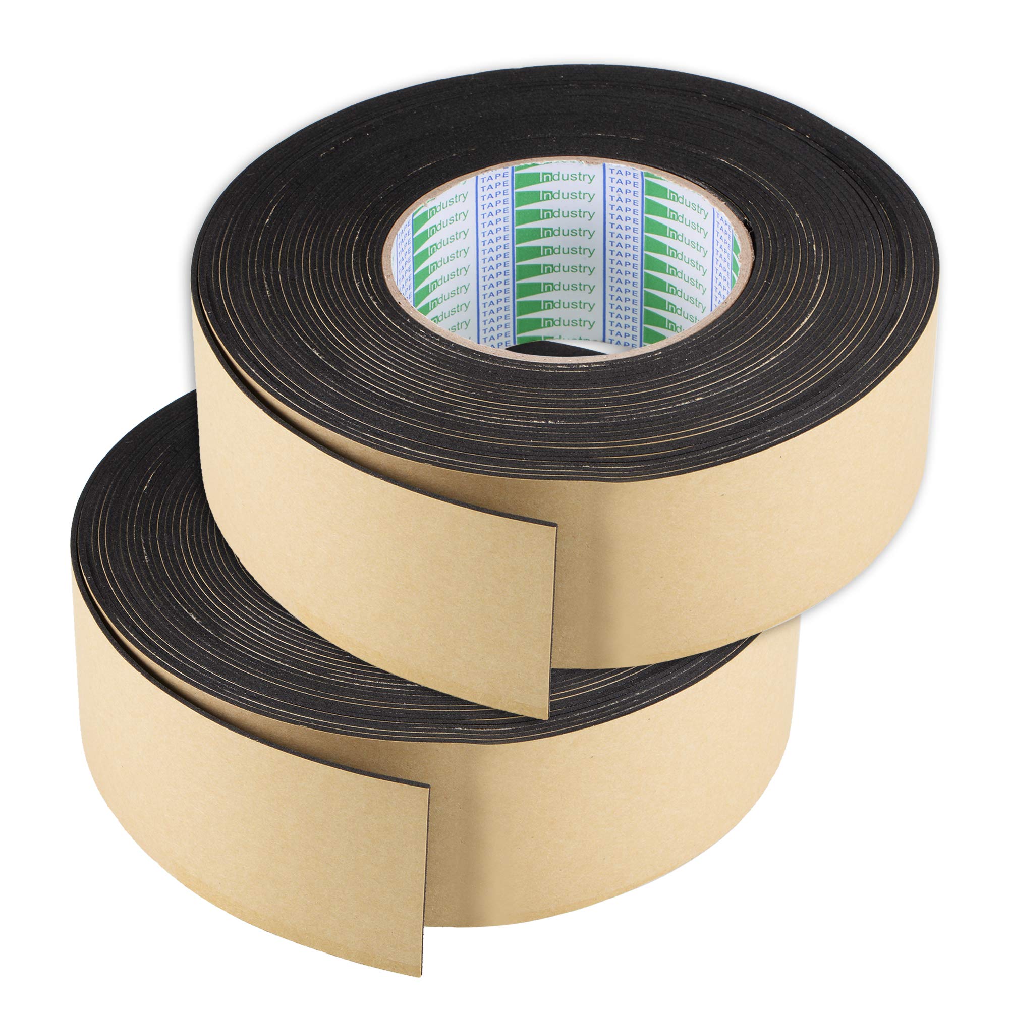 sourcing map Sealing Foam Tape 50mm Wide 1.5mm Thick 10m/32.8ft Long, EVA Self Adhesive Weather Strip for Window Door Insulation, Pack of 2