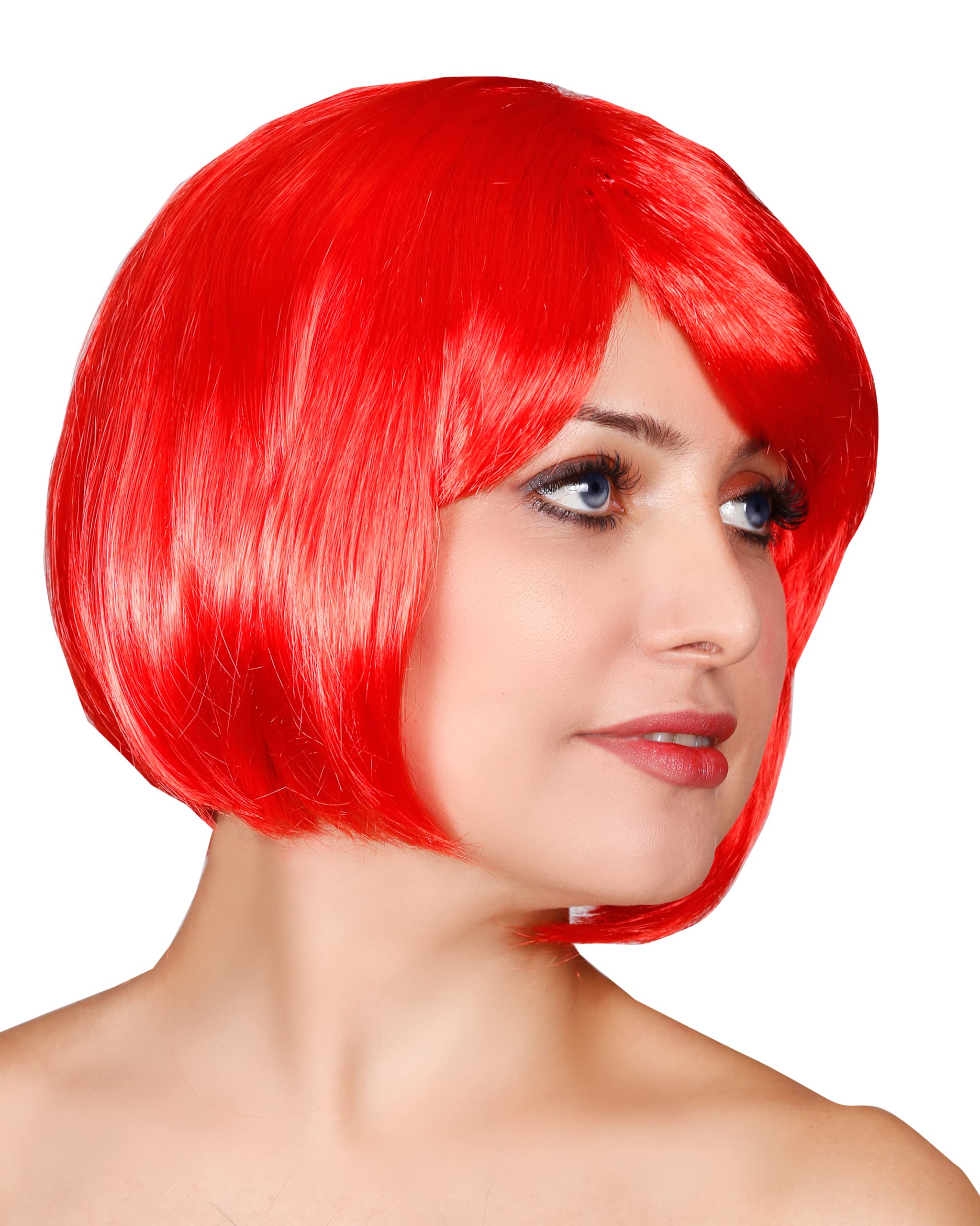 Matissa Women's Ladies Short BOB Wig Fancy Dress Cosplay Role play Wigs POP Party Costume (Red)