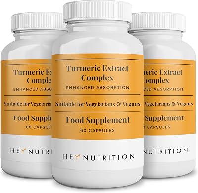 Hey Nutrition Theonia Turmeric Extract Complex 3 Pack 180 Vegan Capsules