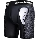 COOLOMG Mens Baseball Sliding Shorts with Athletic Cup Padded Slider Shorts for Softball Football Lacrosse Field Hockey