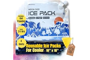 Frostvolt Reusable Ice Packs for Coolers and Lunch Boxes | High-Performance Cooler Ice Packs Reusable Long Lasting | Deep Freeze Lunch Box Ice Packs - for Picnic Cooler & Lunch Containers