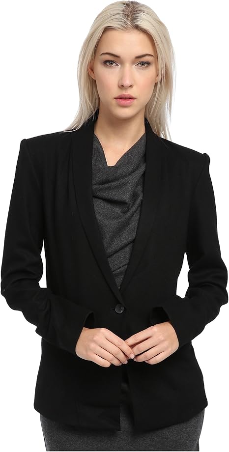 Amazon ヘルムートラング Helmut Lang レディース Scrunch Neck Jacket スーツ Black Lg 並行輸入品 スーツ 通販