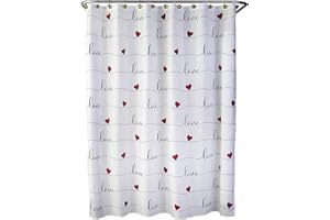 SKL Home by Saturday Knight Ltd. Valentine's Day Love Script Shower Curtain, Multicolored, 70x72