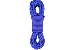 ZEPSEON Prusik Cord 8mm (5/16in) 20M(64ft) Climbing Static Rope Accessory Line Double Braid Pre Cut Nylon Cord CE/UIAA High Tensile Strength for Mountain, Arborist, Canyoneering, Rescue