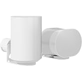PEGZONE Speaker Wall Mount for Sonos Era 100 and Era 300, 1 Pair, White | Flexible Angle Adjustment, Surround Sound Speaker Wall Bracket Compatible with Sonos Era Speakers