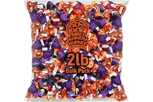 KATIE’S KANDY KORNER Halloween Kisses Chocolate Mix, Pack of HersheysDarkChocolate Kisses and HersheysKisses Hazelnut, Ideal for Party Favors, Perfect Halloween HersheysKisses for Trick or Treat and Halloween Candy (2 Lb)