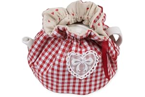 CEMGYIUK Tea Cosy,Creative Kitchen Tea Pot Dust Cover,Teapot Cozy Breakfast Warmer,Tea Pot Cover Insulation and Keep Warm,Tea Kettle Quilt for Home Kitchen Table Hotel Tea Party Restaurant (Red)