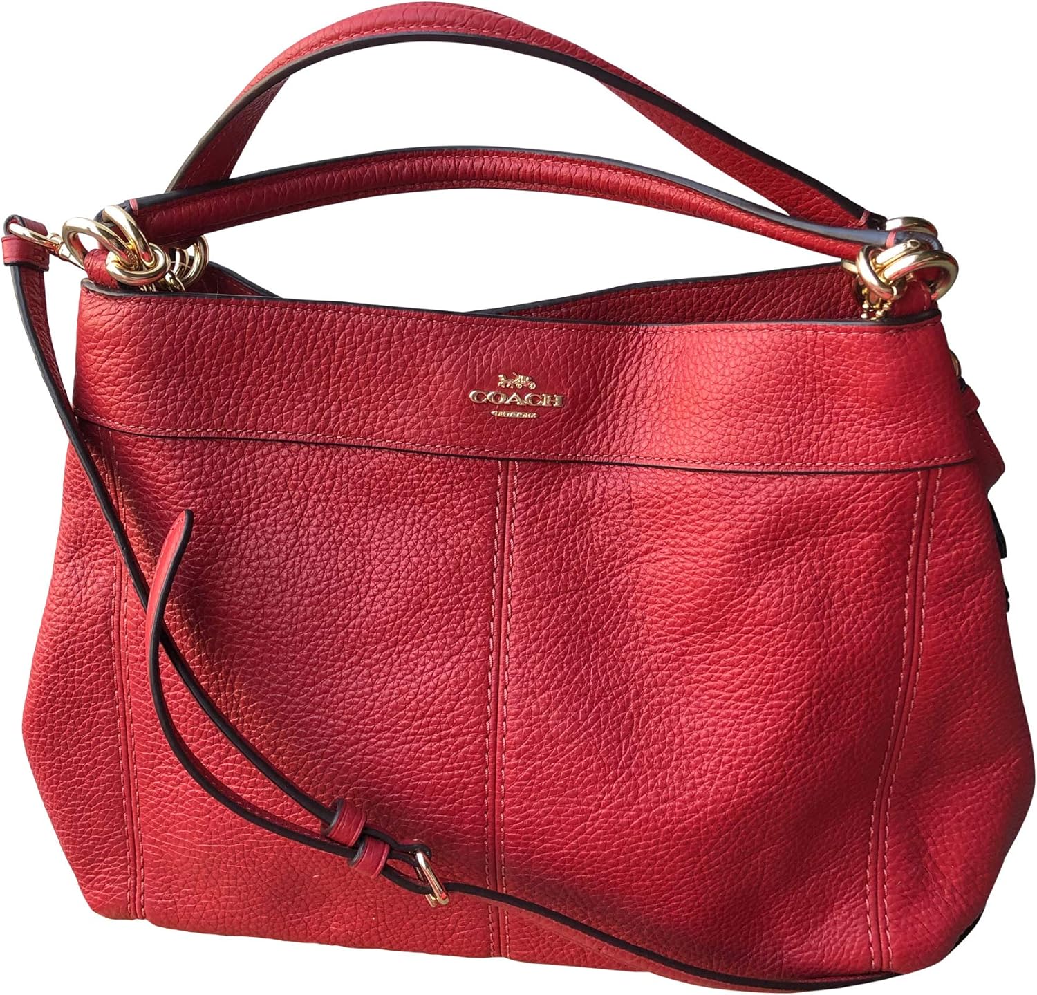 coach pebbled leather small lexy shoulder bag handbag