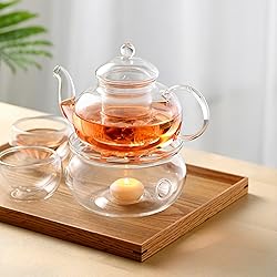 CnGlass 33.8oz Glass Teapot with Removable