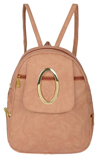 MultiZone Stylish Peach Casual Backpack School College Office Fashion Bag with Adjustable Straps Daypack