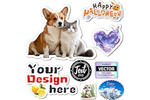 Komvioo Custom Waterproof Stickers Labels Personalized Die-Cut Sticker for Product Businesses Party, Wedding