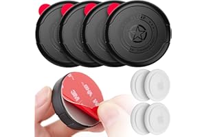 DLENP 4 Pack Airtag Holder Case with Adhesive Sticker, IPX8 Waterproof Stick-On Hidden AirTag Protection Cover for Wallet, Luggage, Laptop, Car, Bike, Remote Control Drone