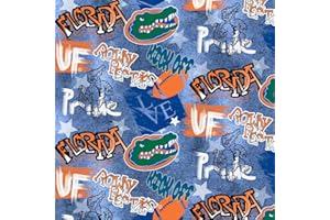 SYKEL ENTERPRISES University of Florida Gators Cotton Fabric with Graffiti Print-Sold by The Full Yard