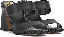 Vince Camuto Women's Kaden Heeled Sandal, Black, 5.5