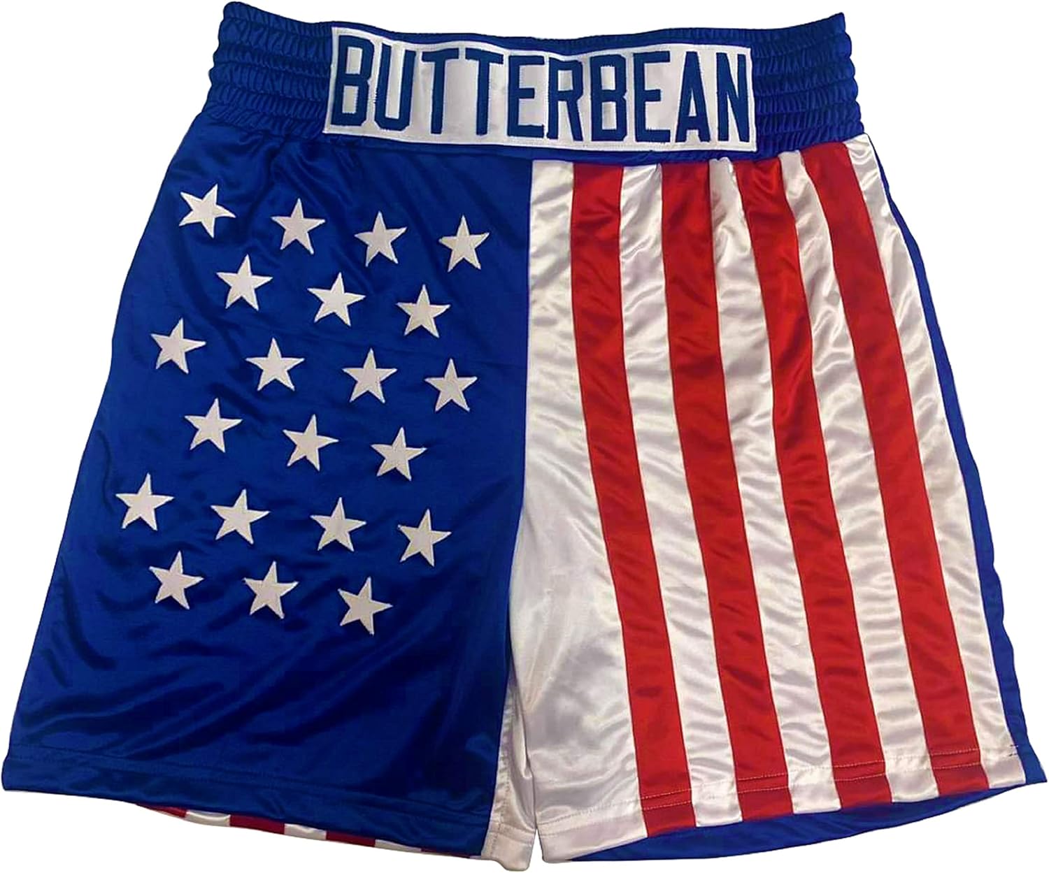 E Butterbean Esch American Flag Boxing Shorts Stitch Satin at Amazon