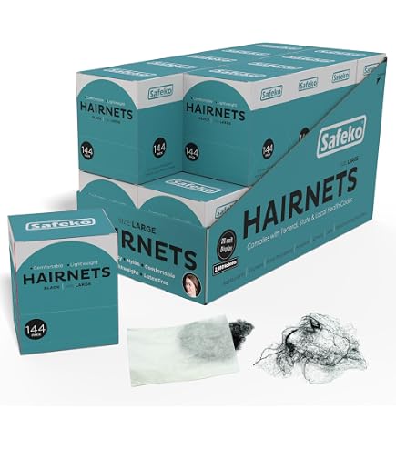 buy1 get 1 freeJac-O-Net Bouffant Invisible retro thin fine Hair Net D.BROWN