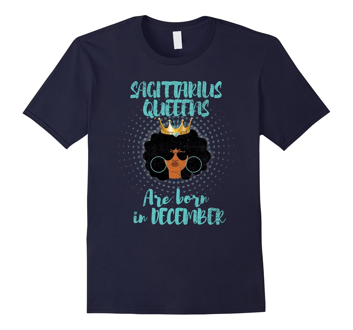 Black Queen Birthday Tshirts - Sagittarius Born December-ANZ