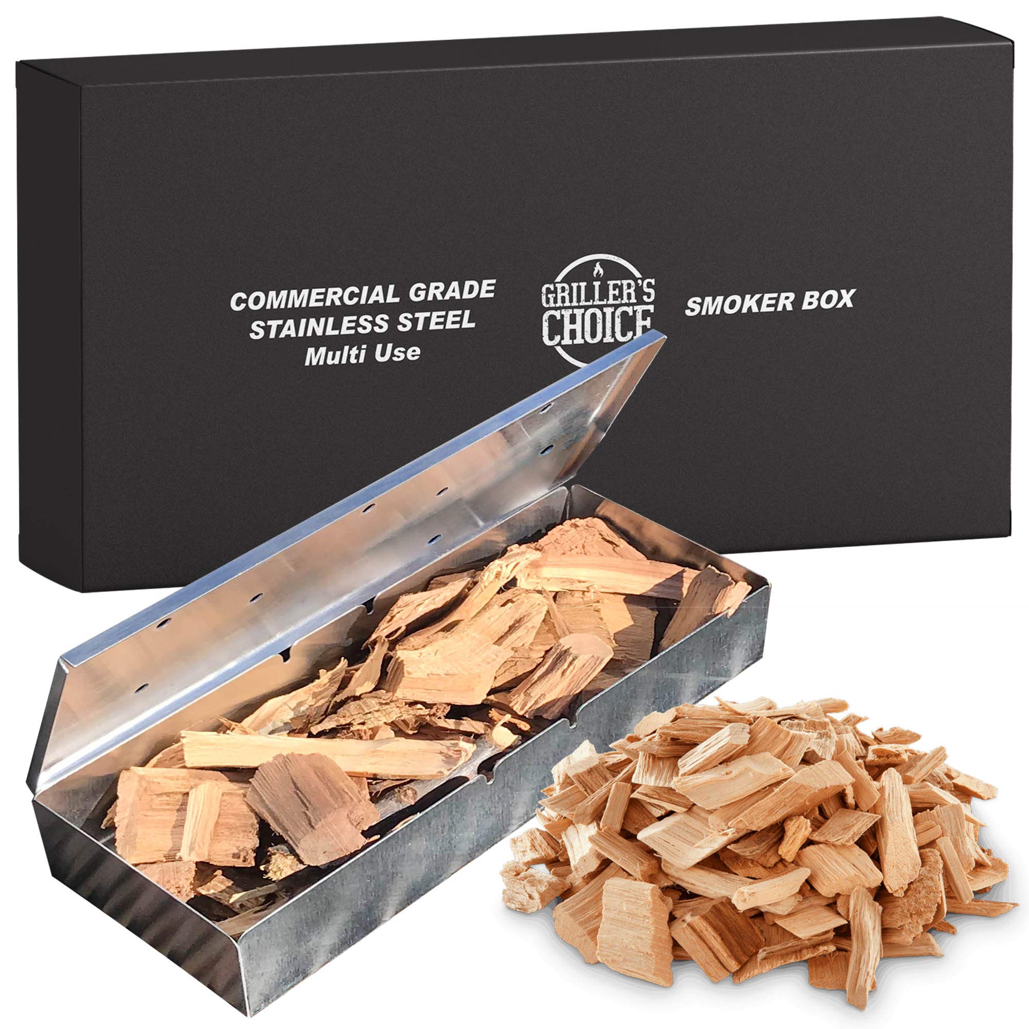 Smoker Wood Chip Box For BBQ Add Wood Chips To Tray For The