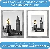 Clay Roberts 8x10 Picture Frame Grey Freestanding Wall Mount view 5