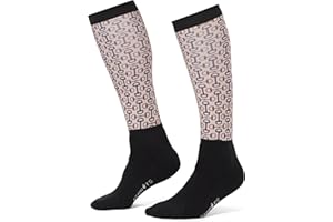 Kerrits Women's Dual Zone Equestrian Tall Boot Socks – Knee-High Horse Riding Socks with Foot Cushion & Horse Print