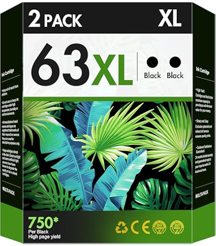 Amazon.com: 63XL Ink Cartridge Combo Pack Replacement for HP Ink