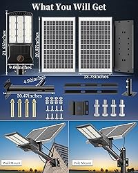Gefolly SL-10800W Solar Street Light Outdoor