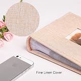 Vienrose Photo Album 200 Pockets 6x4 Linen Cover Khaki with Memo Spaces view 6