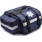 Primacare KB-RO74-B First Responder Bag for Trauma, 17 inch x9 inch x7 inch Professional Multiple Compartment Kit Carrier for