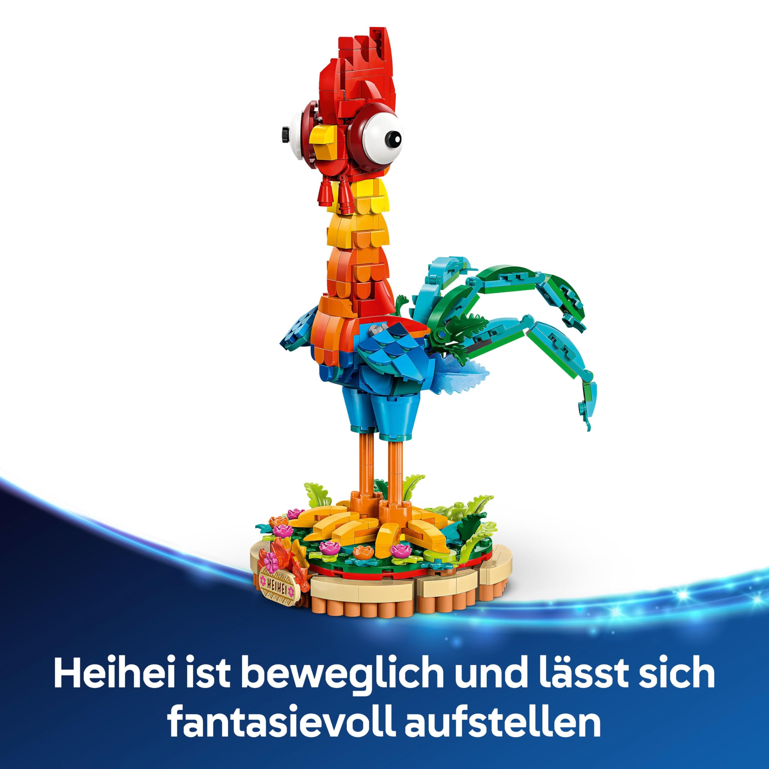 LEGO ǀ Disney Vaiana 2: Heihei Spielzeug - Tierfigur zum Spielen & Ausstellen mit drehbarem Kopf, beweglichen Flügeln & Schwanzfedern sowie Ständer - Geschenk für Mädchen ab 9 Jahren - 43272 5