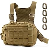 AUMENTAR Tactical EDC Chest Bag Utility Molle Chest Rig Pouch with CCW Compartment Adjustable Strap Outdoor Chest Pack
